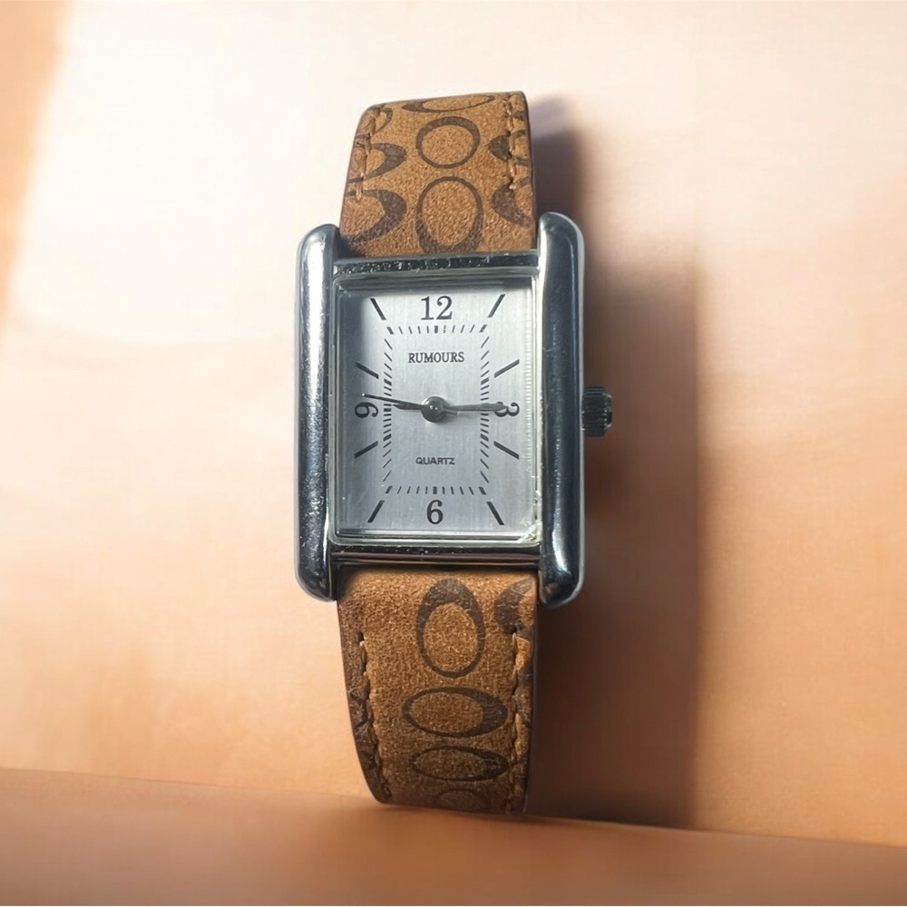 (206)Ladie’s Rumours Quartz Watch with Tan Patterned Strap